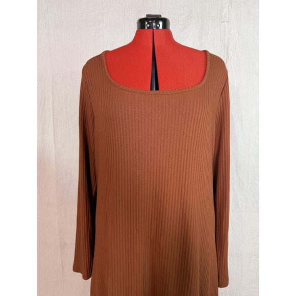 OLD NAVY Women's Long Sleeve Ribbed Knit Dress Size XL Polyester Blend EUC D231 - Picture 2 of 13